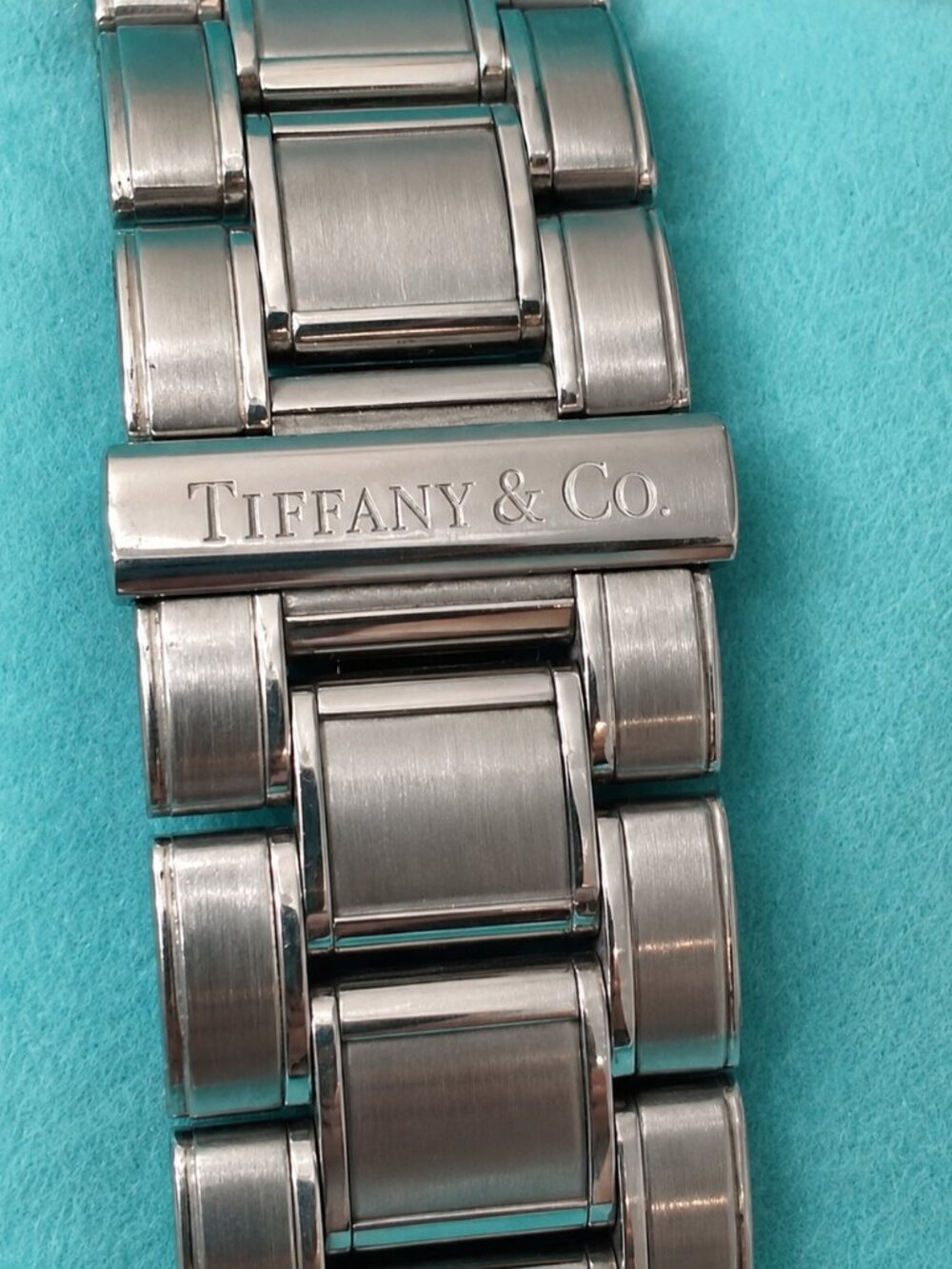Tiffany & Co. Iconic Atlas Stainless Steel Swiss Made Square Watch - Picture 12 of 16